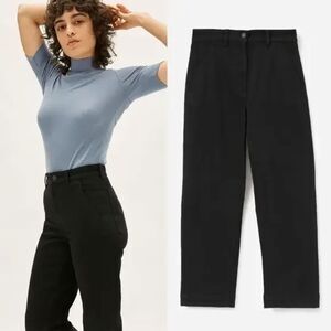 Everlane Black Straight Leg Crop Pants Size 2 Work Pants